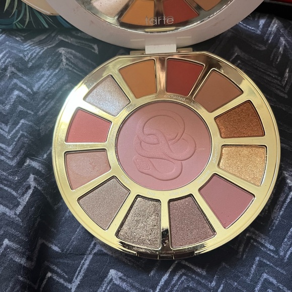 Tarte Amazonian clay, palette with box, a few colors swatched - Picture 4 of 5